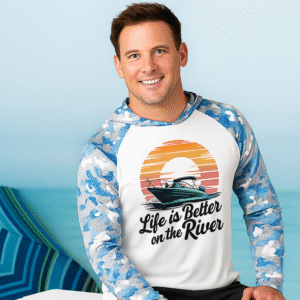 Camo Sleeve Hooded Sunshirt